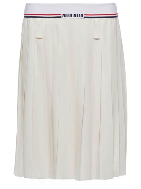 miu miu pleated midi skirt|Women's Mini, Maxi and Pencil Skirts .